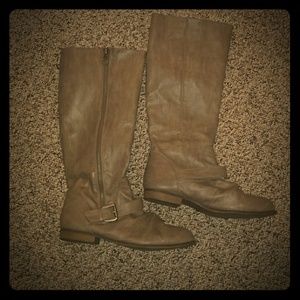 Tan mid-calf boots